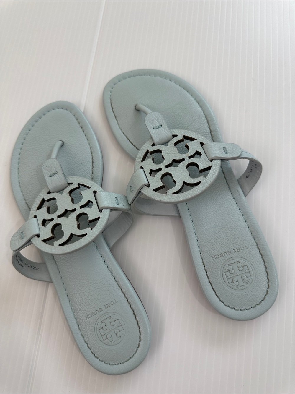 Tory Burch Miller Sandals Seltzer Blue, 7